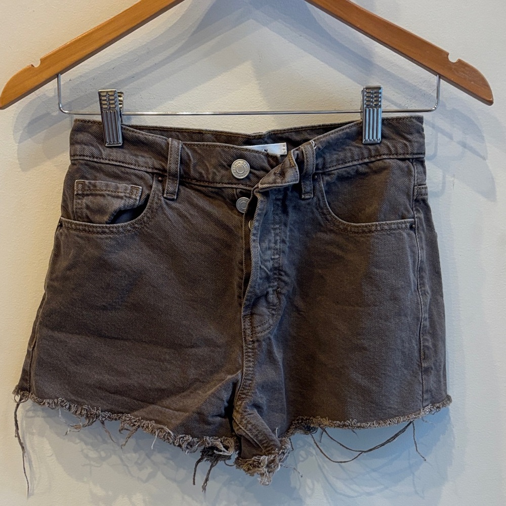 PacSun High-Rise Denim Frayed Shorts